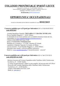 Opportunità occupazionali agg.09.02.2015