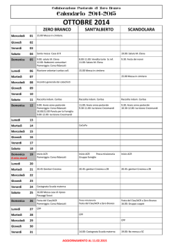 OTTOBRE 2014 - Collaborazione Pastorale Zerotina