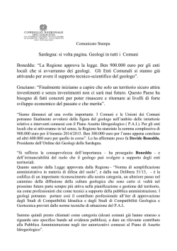 Il Comunicato Stampa in formato pdf