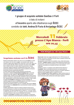 Incontro SCEC 2015 - InGASati Gruppo di Acquisto Solidale &ndash; Forl&igrave;