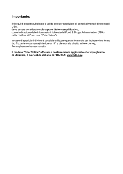 Importante: - Global Service Spedizioni