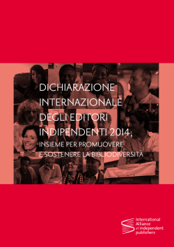 dichiarazione internazionale degli editori indipendenti 2014
