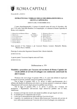 Delibera n° 379 del 30.12.2014