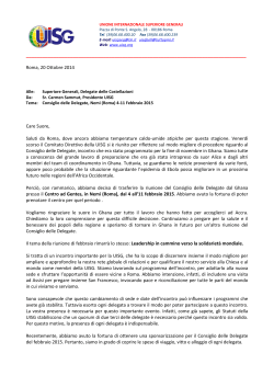 Lettera Convocatoria - International Union of Superiors General (UISG