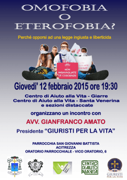 Catania – Omofobia o eterofobia