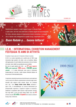 Newsletter Dicembre 2014 - Simply Italian