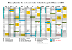 Sitzungskalender des Ausländerbeirates