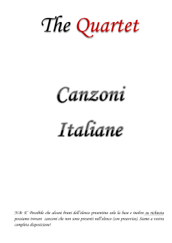 Lista brani canzoni Italiane