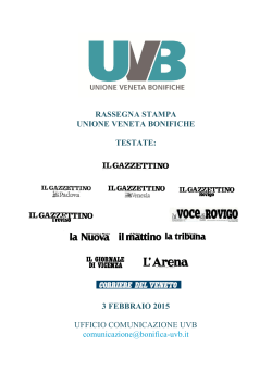 3 febbraio 2015 - Unione Veneta Bonifiche