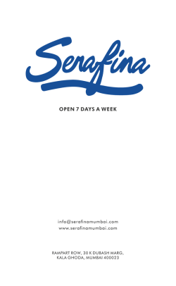 MENU - Serafina