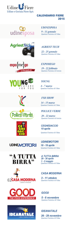 calendario fiere 2015 - Udine e Gorizia Fiere SpA