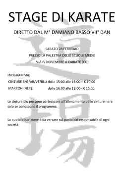 DIRETTO DAL M&deg; DAMIANO BASSO VII&deg; DAN - Bushi-No-Te