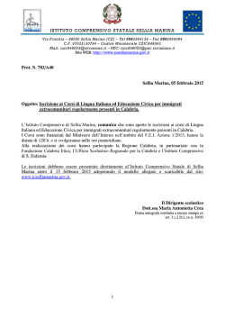 Iscrizione - IC Sellia Marina