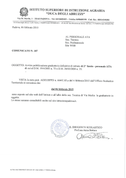 Graduatoria 2_ Fascia ATA - IIS Duca degli Abruzzi Padova
