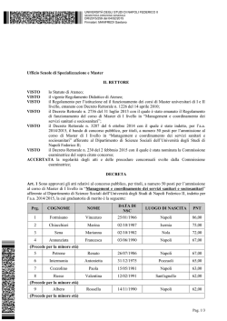 DR/2015/259 del 04/02/2015 - Universit&agrave; degli Studi di Napoli