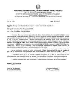 Proroga contratto di supplenza
