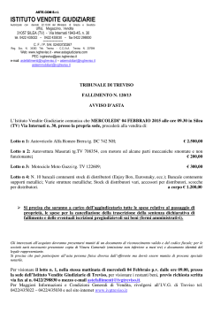 Scarica l`avviso di vendita - Istituto Vendite Giudiziarie Treviso
