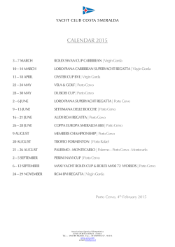 Regatta Calendar 2015