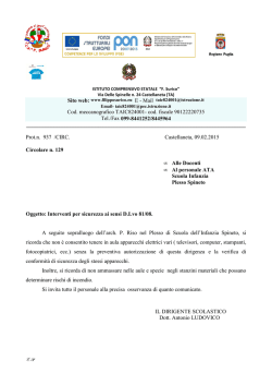 interventi per sicurezza ai sensi d.lvo 81-08