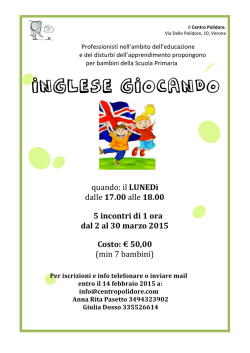 INGLESE GIOCANDO - Centro Polidore