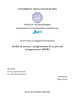 Analisi di sistema e progettazione di un piccolo