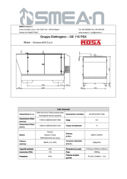 Gruppo Elettrogeno Gruppo Elettrogeno &ndash; GE 115 PSX - Smea-n