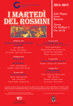 locandina eventi - Liceo A. Rosmini