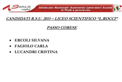 candidati rsu 2015 – liceo scientifico “l.rocci” passo