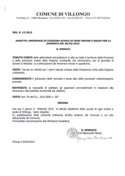 COMUNE DI VILLONGO