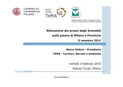 Rilevazione dei prezzi degli Immobili sulla piazza di Milano e