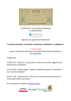 locandina evento - Istituto comprensivo San Giorgio di Mantova