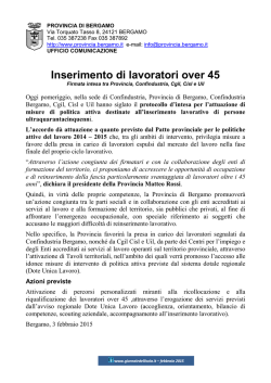 Inserimento di lavoratori over 45
