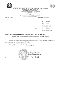 Satta - C.I.N. 307 ripresa lezioni Sec