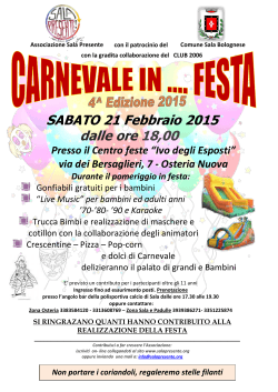 Carnevale 2015 - Associazione Sala Presente