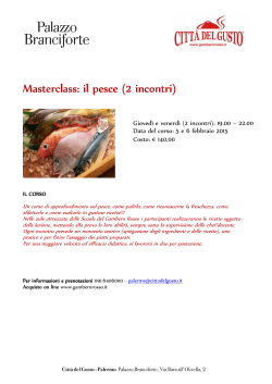 masterclass il pesce - Palazzo Branciforte