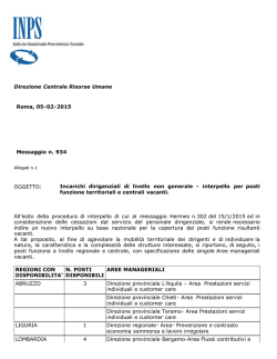 INPS, Messaggio 5 febbraio 2015, n. 934