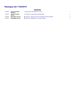 Rassegna stampa quotidiana sistema camerale Marche