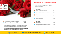 Il men&ugrave; di San Valentino