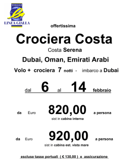 2015 FEBBRAIO Costa Serena - Dubai