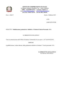 pubblicazione graduatoria definitiva ii fascia ata