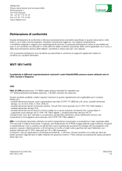 Dichiarazione di conformità WVT-181/1+H15