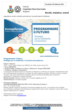 Gli appuntamenti di Febbraio