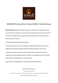 informativa sulla privacy