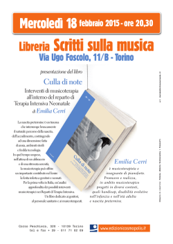 Locandina evento - Edizioni Cosmopolis