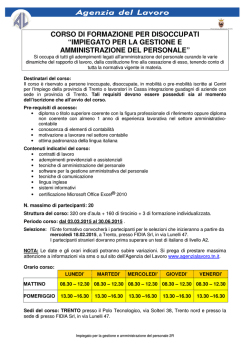 Impiegato per la gestione e amministrazione del personale