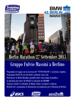Berlin Marathon 2015 con Trainin