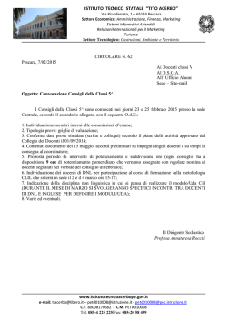 consigli classi quinte - Istituto Tecnico Tito Acerbo