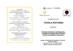 Ediva-Creares-Ambrosianeum di venerd&igrave; 6 marzo 2015 a Milano