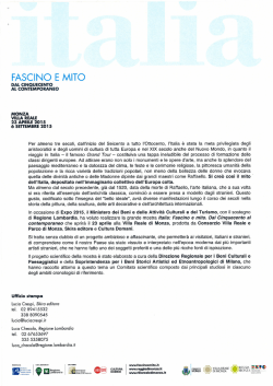 Italia: Fascino e mito-Comunicato Stampa