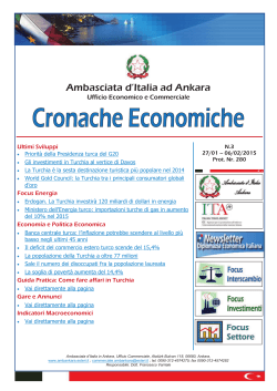Cronache Economiche N.3 - Ambasciata d`Italia in Turchia